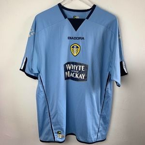 LEEDS UNITED — LUFC Vintage Diadora Soccer Football Jersey England 2004/05 LARGE